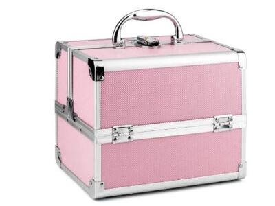 Maletín de maquillaje rosa
